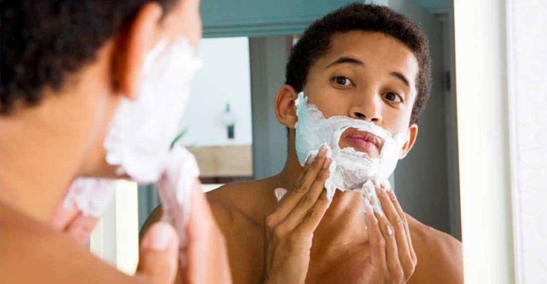 Man shaving